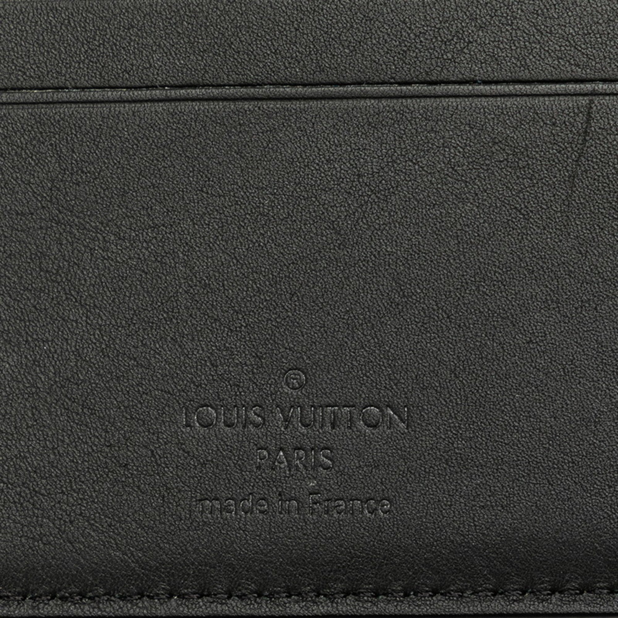 Louis Vuitton Black Noir Leather Bill Wallet (Bi-Fold) (Pre-Owned)