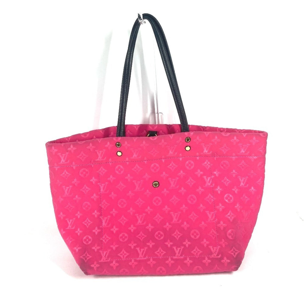 Louis Vuitton Black Pink Microfiber Shoulder Bag Tote Bag (Pre-Owned)