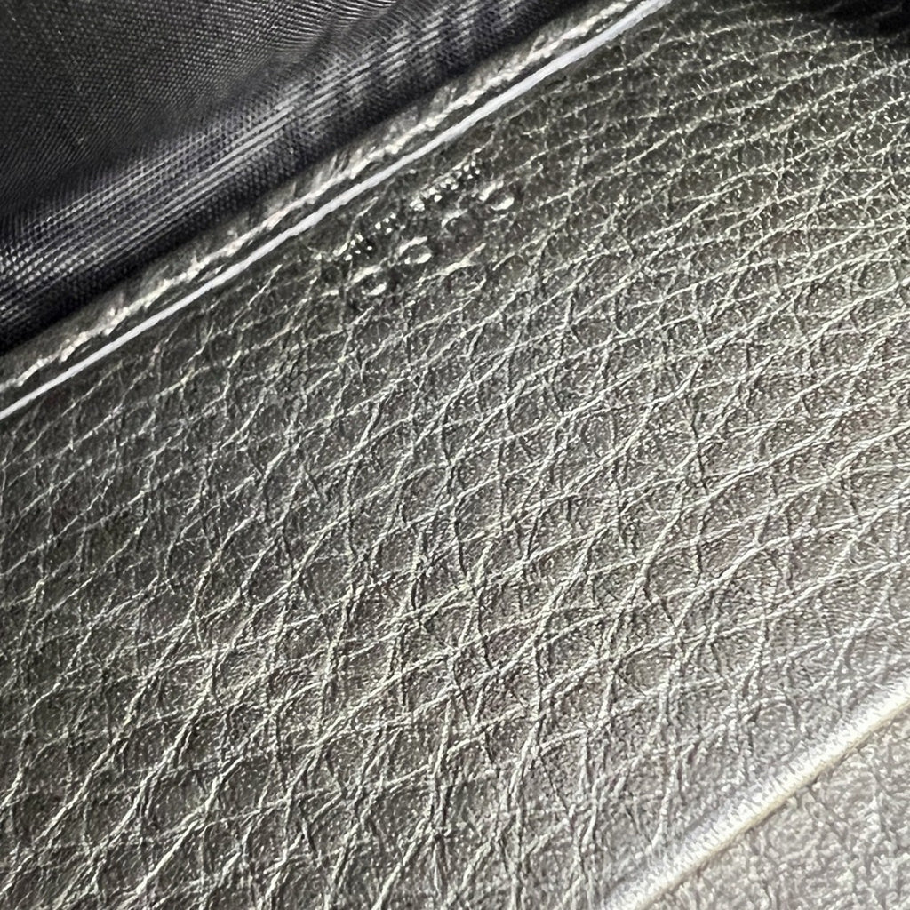 Gucci Metallic Gold Leather Long Wallet (Bi-Fold) (Pre-Owned)