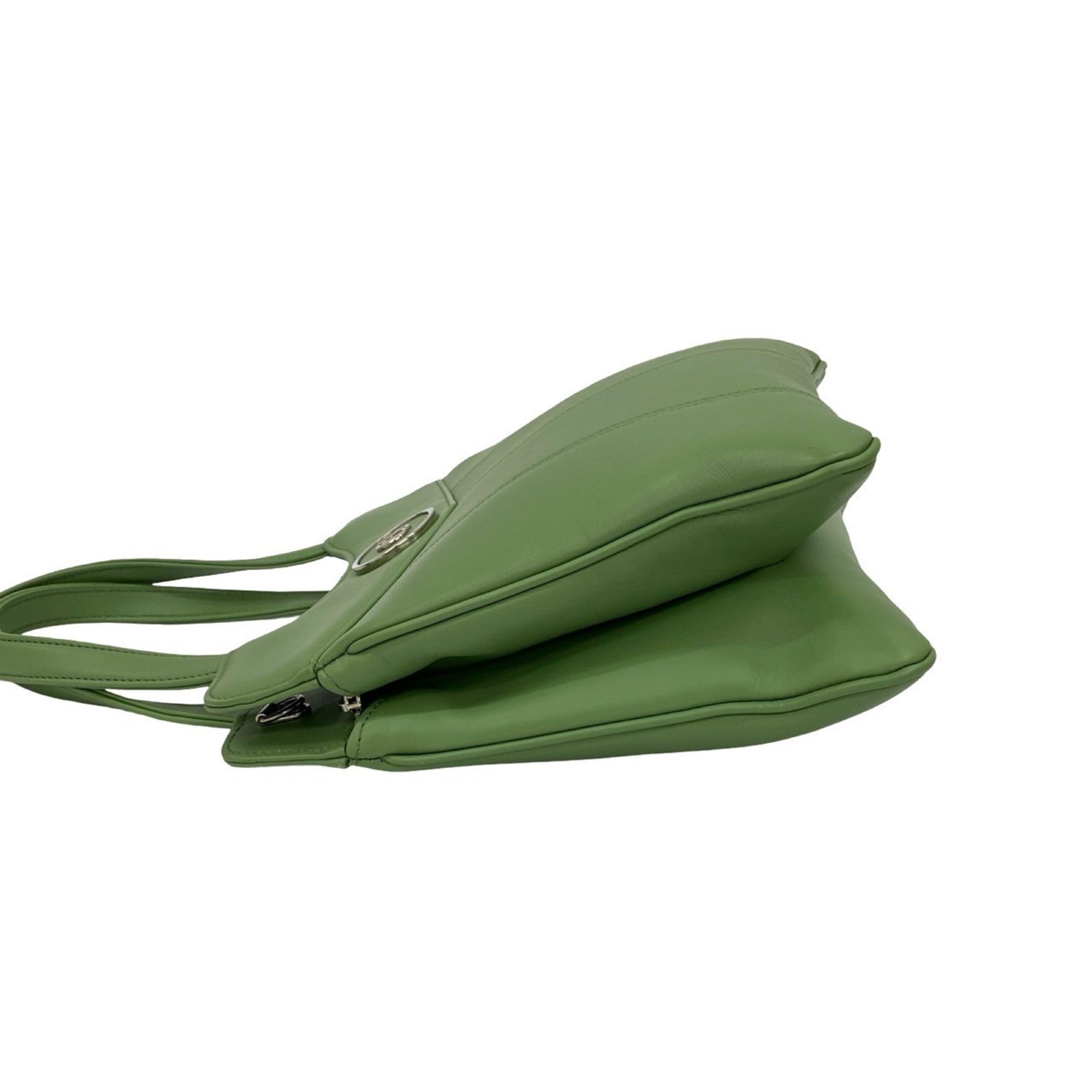 Gucci Green Leather Handbag Shoulder Bag (Pre-Owned)