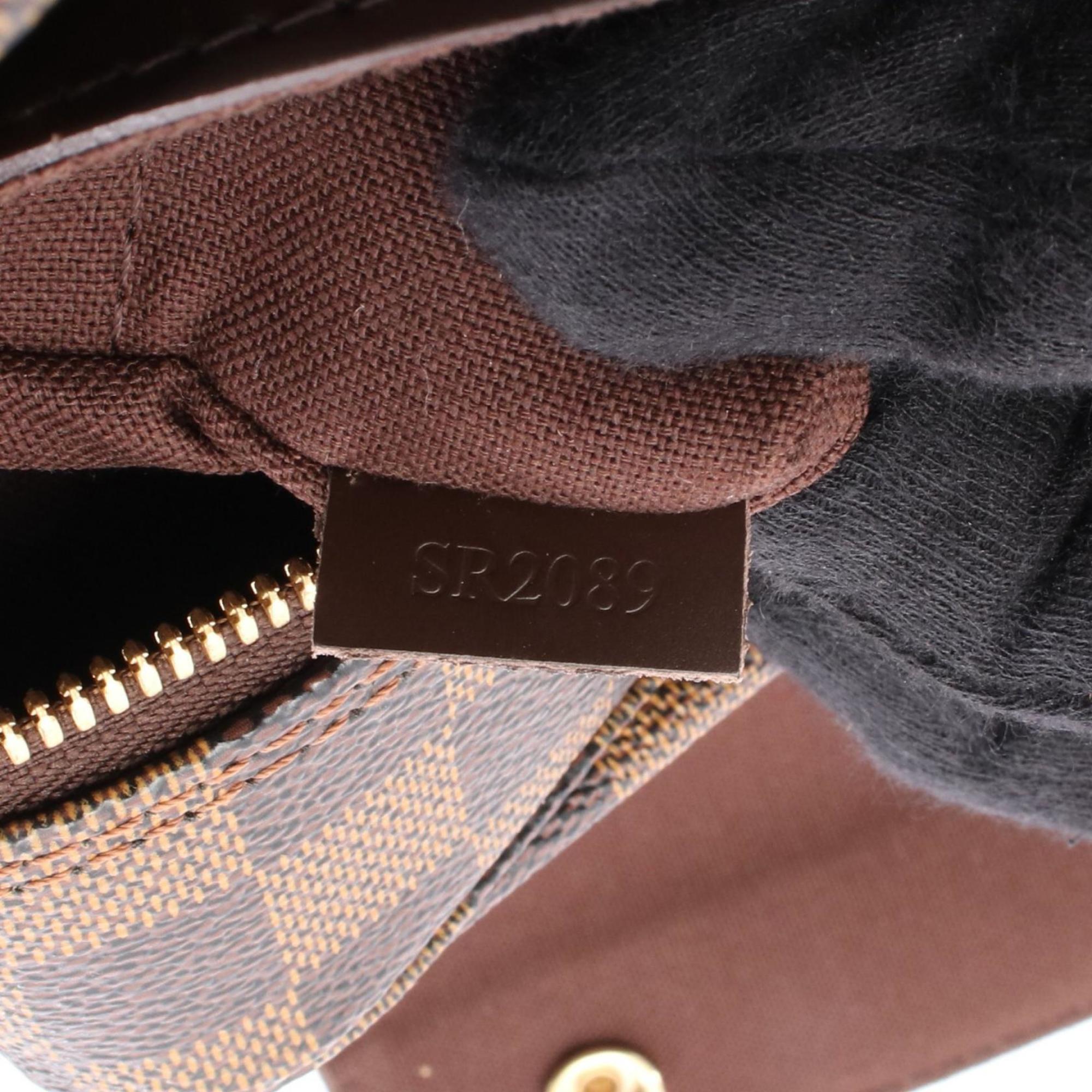 Louis Vuitton Brown Ebene Coated Canvas Leather Shoulder Bag (Pre-Owned)