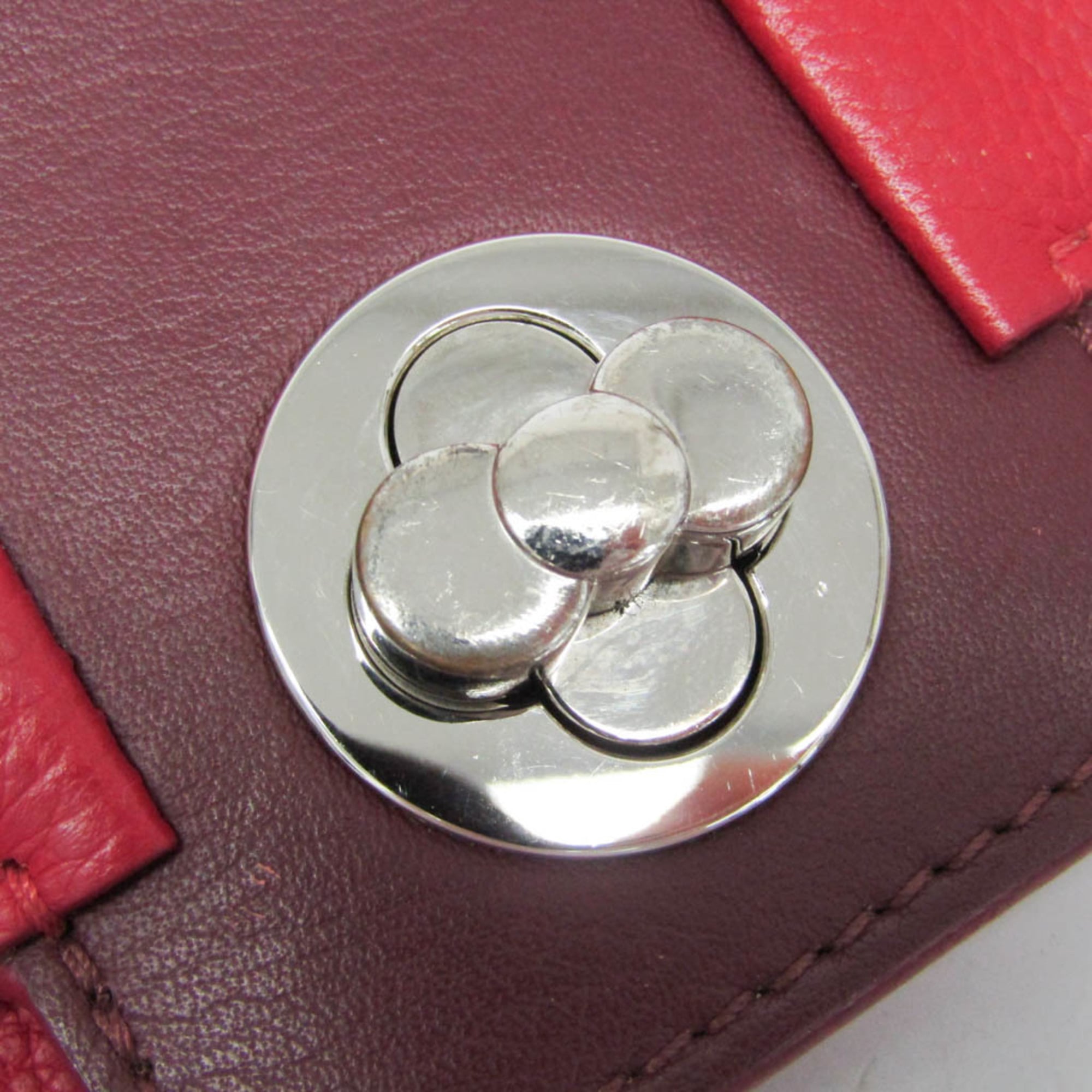 Louis Vuitton Astrid Handbag Leather Red Leather Handbag (Pre-Owned)
