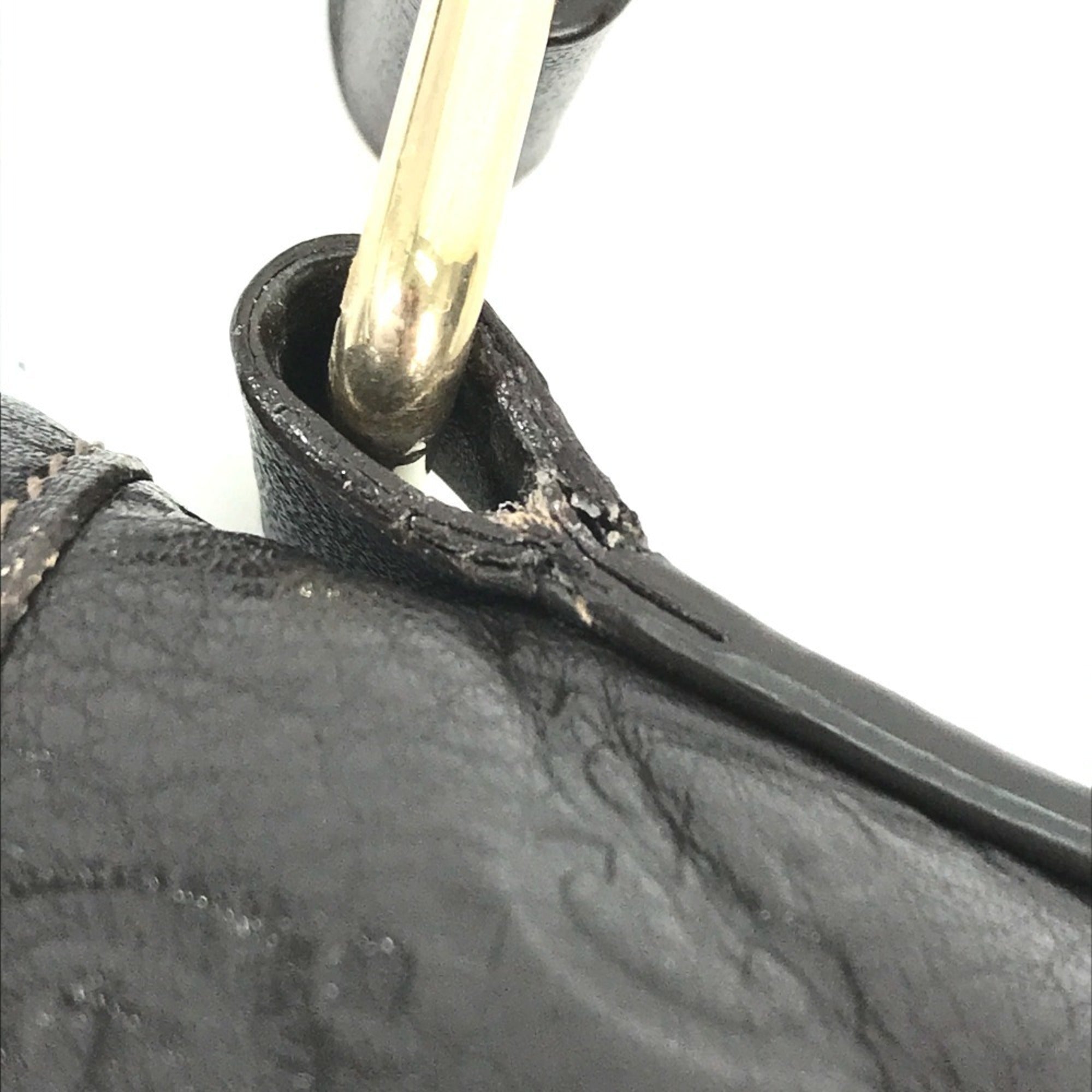 Gucci Dark Brown Leather Pochette Shoulder Bag (Pre-Owned)