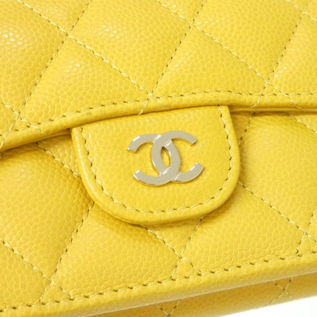 Chanel Dark Yellow Grained Calfskin Wallet (Bi-Fold) (Pre-Owned)