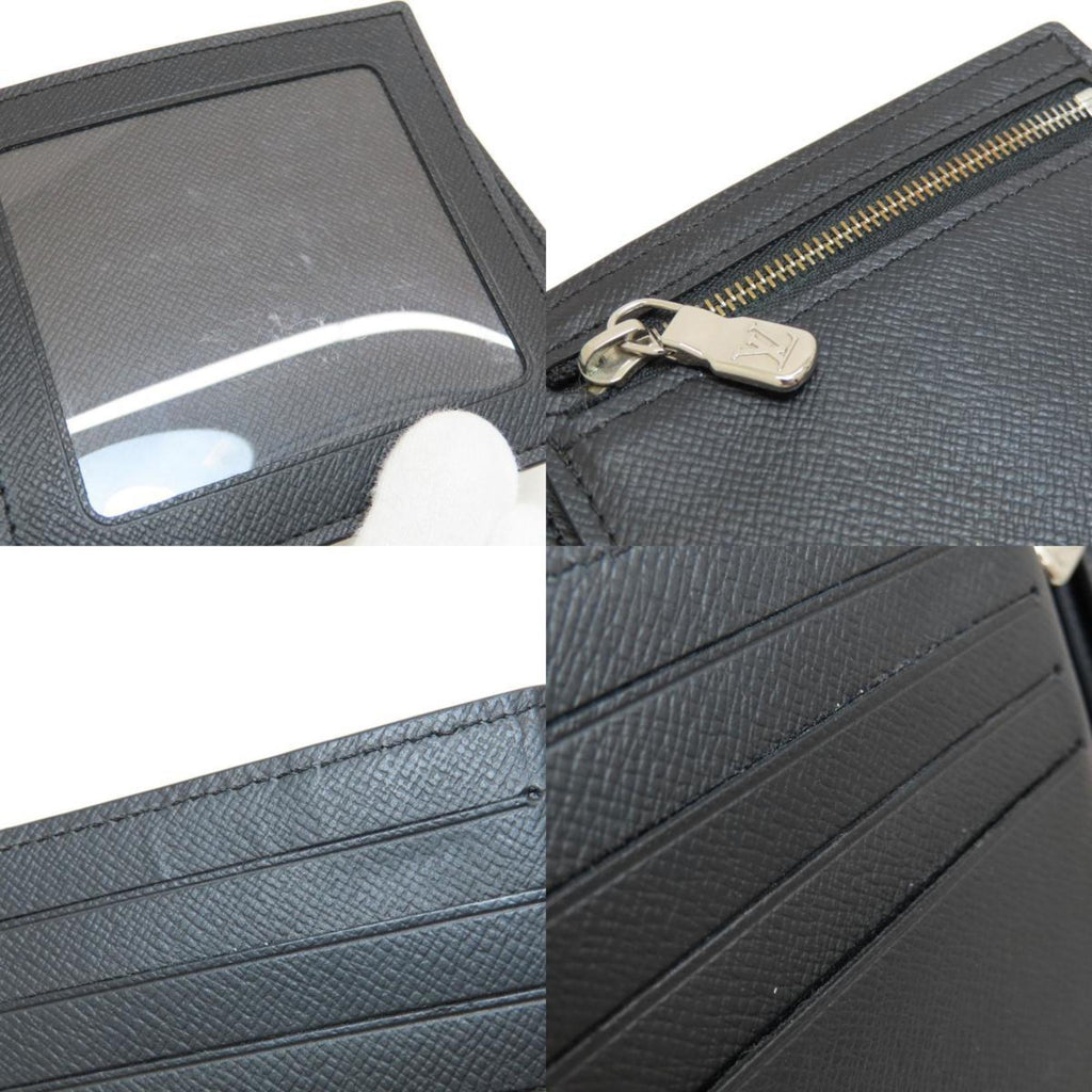 Louis Vuitton Black Taiga Leather Wallet (Bi-Fold) (Pre-Owned)