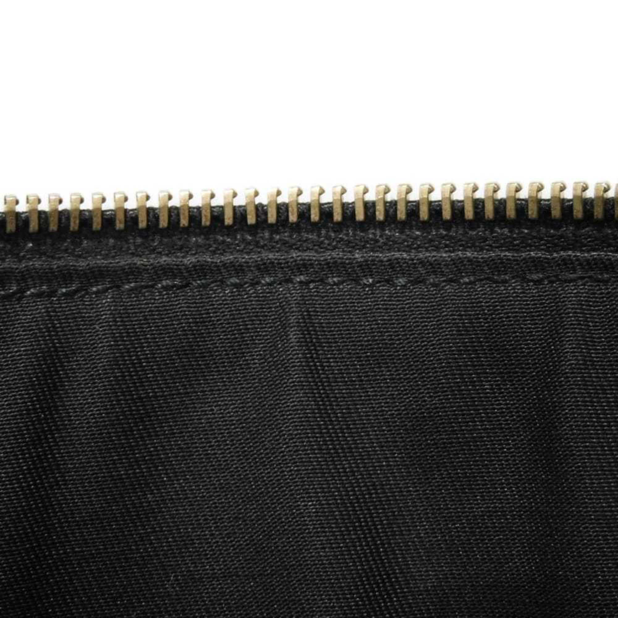 Gucci Diamante Black Leather Messenger Bag Shoulder Bag (Pre-Owned)