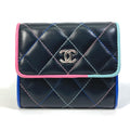 Chanel Black Leather Wallet (Tri-Fold) (Pre-Owned)