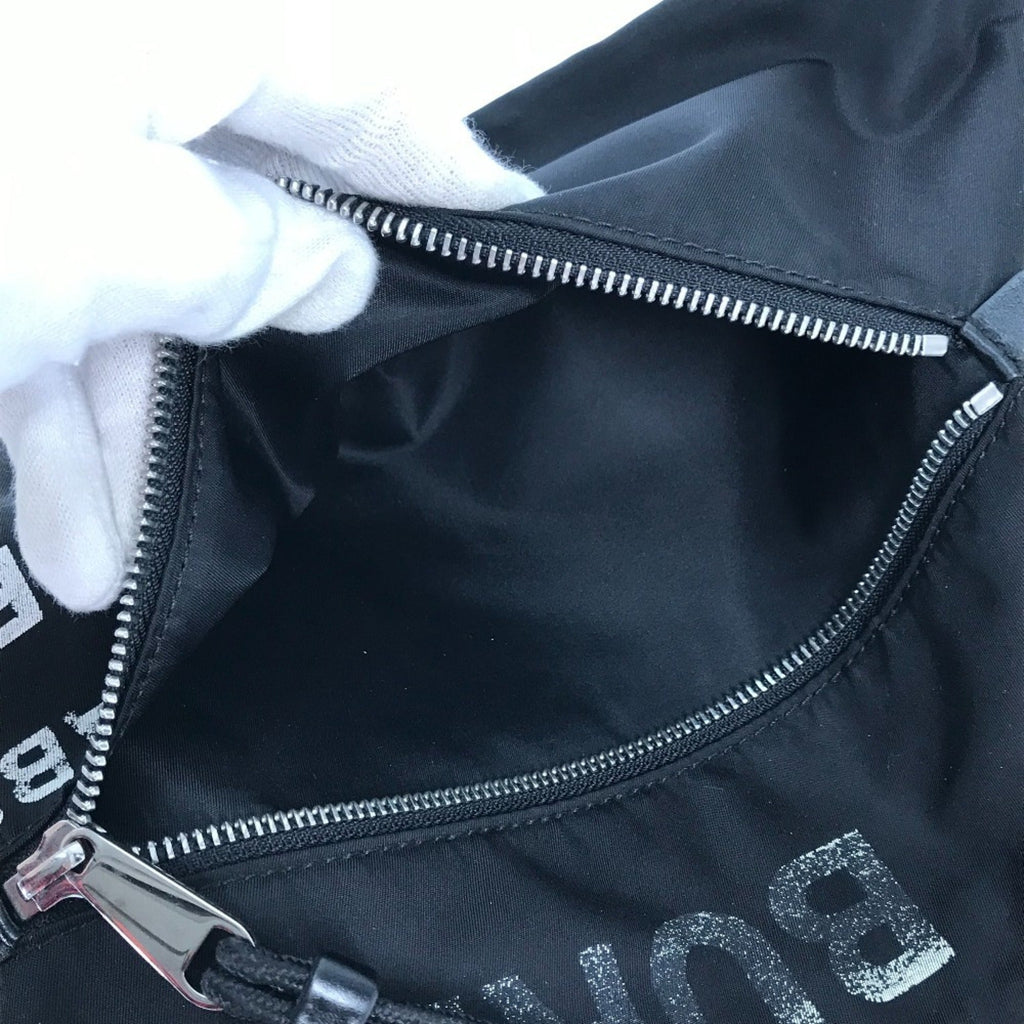 Burberry Black White Nylon Clutch Bag Pouch (Pre-Owned)