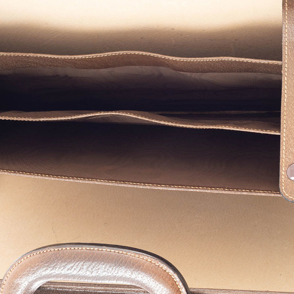 Gucci Brown Leather Attaché Case (Pre-Owned)