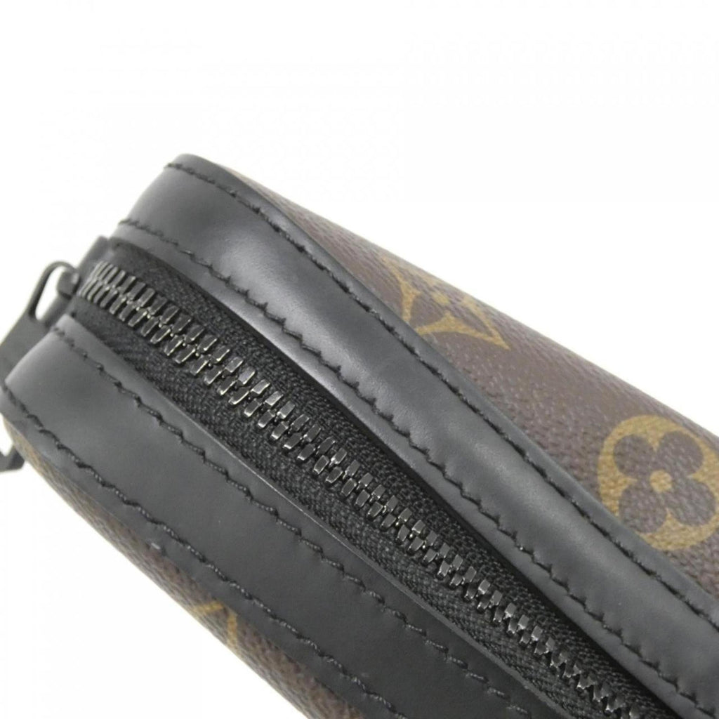 Louis Vuitton Dark Brown Marron Coated Canvas Shoulder Bag (Pre-Owned)