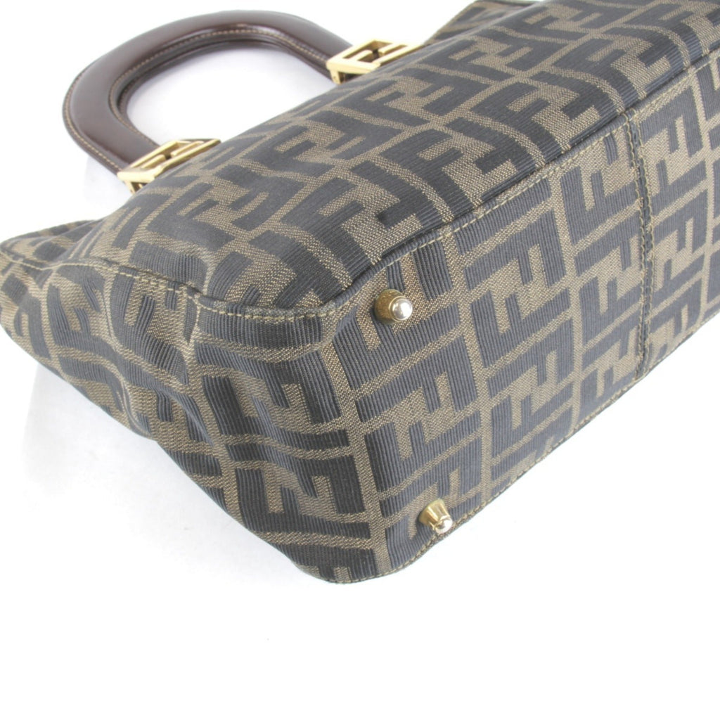 Fendi Khaki Canvas Handbag (Pre-Owned)