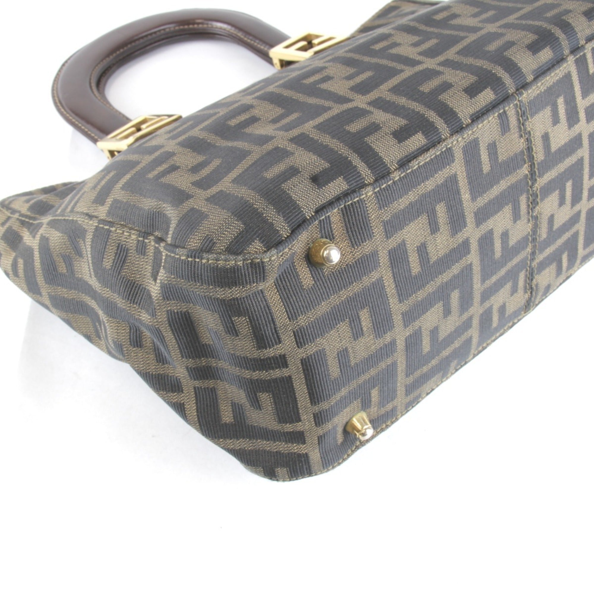 Fendi Khaki Canvas Handbag (Pre-Owned)