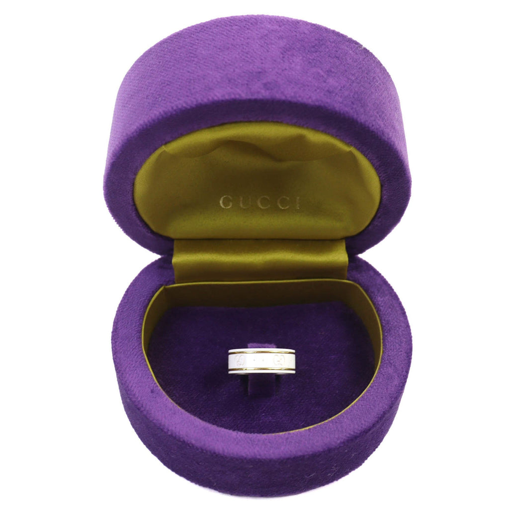 Gucci White Ceramic Band Ring (Pre-Owned)