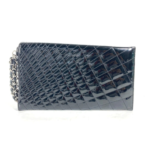 Chanel Black Patent Leather Clutch Bag Pouch (Pre-Owned)