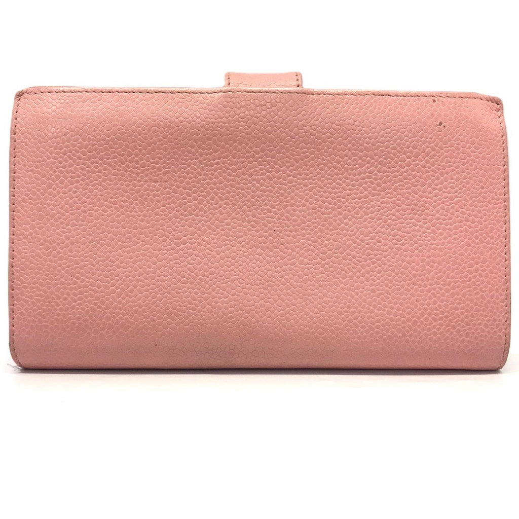 Chanel Pink Grained Calfskin Wallet (Bi-Fold) (Pre-Owned)