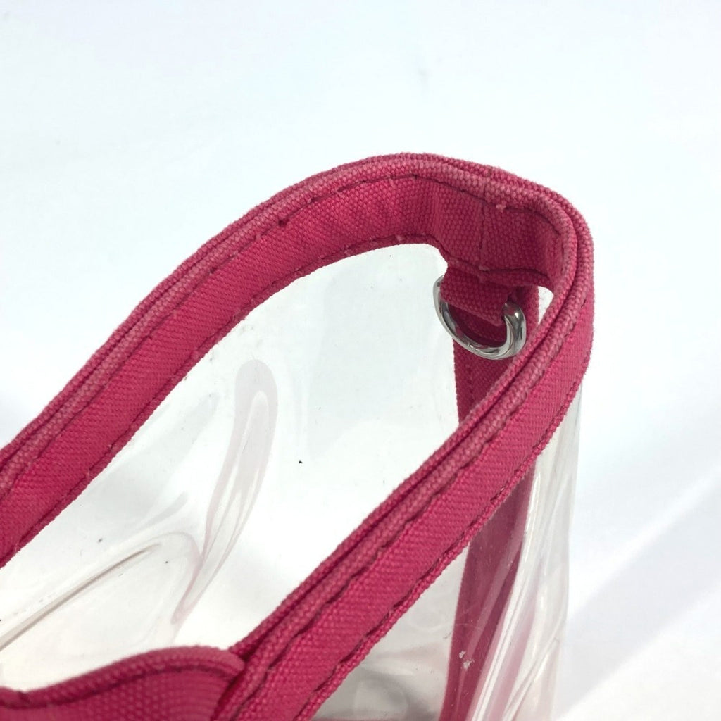 Prada Canapa Pink Vinyl Beach Bag Handbag Shoulder Bag Tote Bag (Pre-Owned)