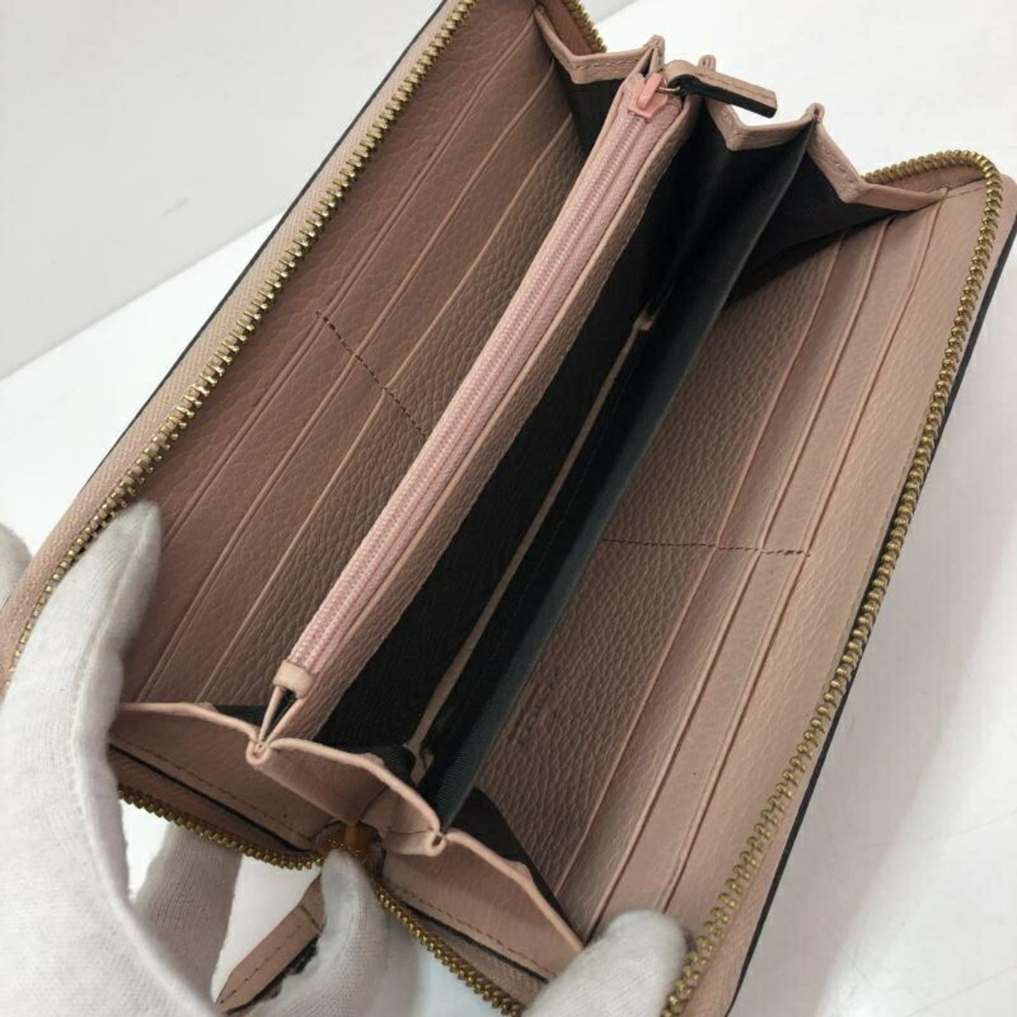 Gucci Pink Gg Canvas Long Wallet (Bi-Fold) (Pre-Owned)