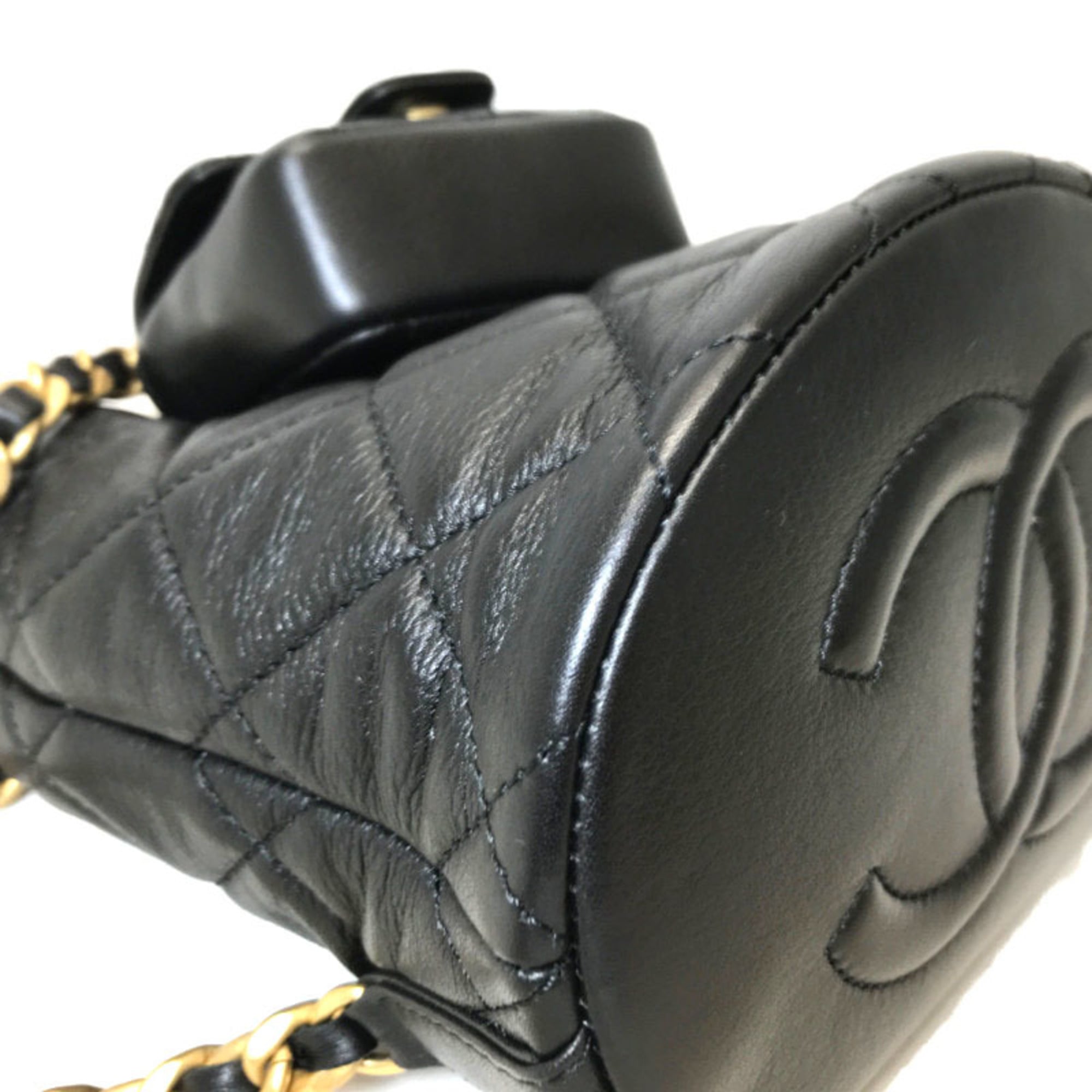 Chanel Black Leather Backpack (Pre-Owned)