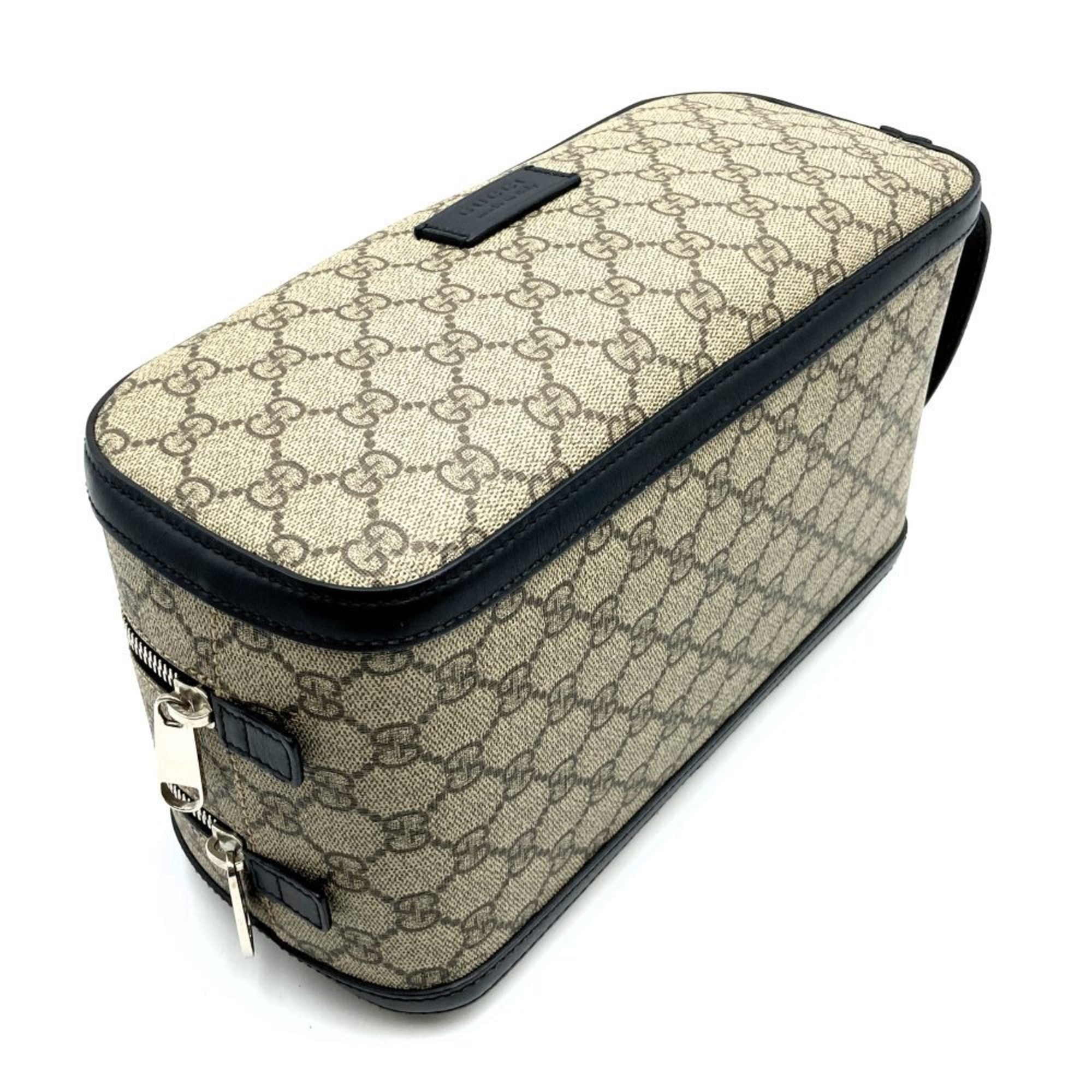 Gucci Beige Gg Supreme Leather Clutch Bag (Pre-Owned)