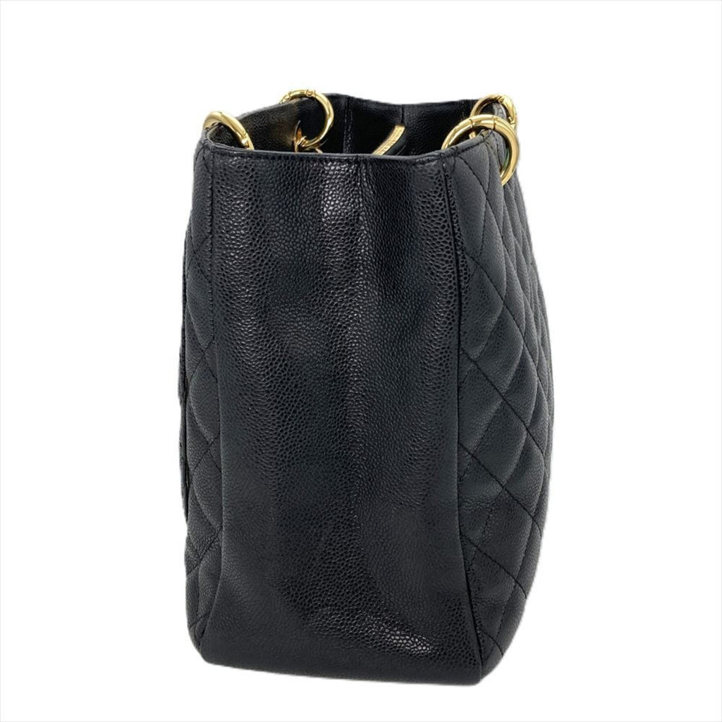 Chanel Black Grained Calfskin Tote Bag (Pre-Owned)