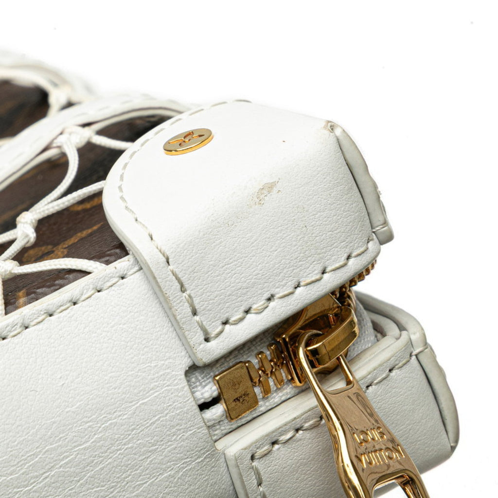 Louis Vuitton Brown White Pvc Leather Shoulder Bag Sling Bag (Pre-Owned)