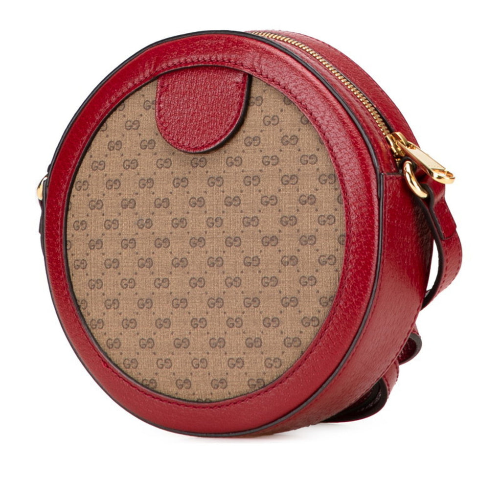 Gucci Brown Red Color Pvc Leather Shoulder Bag (Pre-Owned)