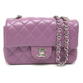 Chanel Purple Leather Shoulder Bag (Pre-Owned)