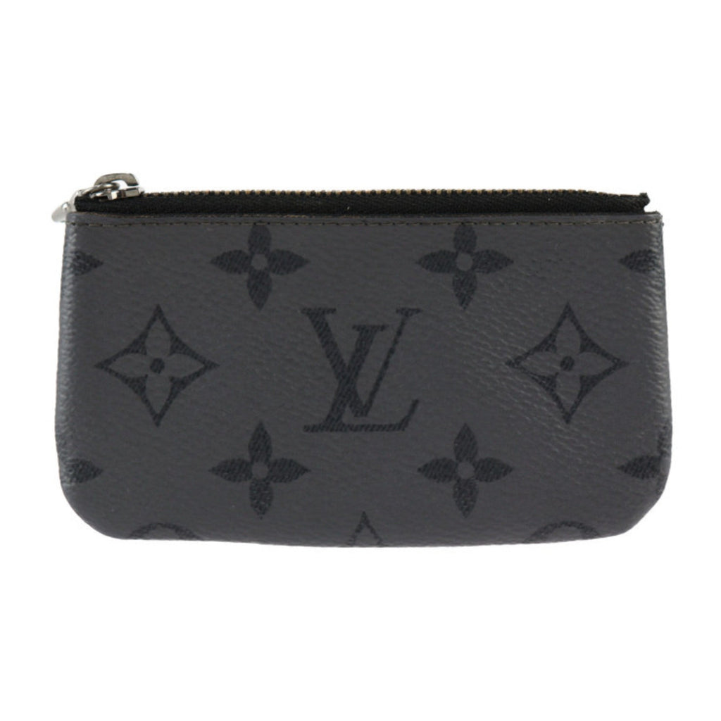Louis Vuitton Black Gray Pvc Leather Coin Purse/Coin Case (Pre-Owned)