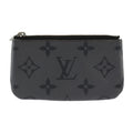 Louis Vuitton Black Gray Pvc Leather Coin Purse/Coin Case (Pre-Owned)