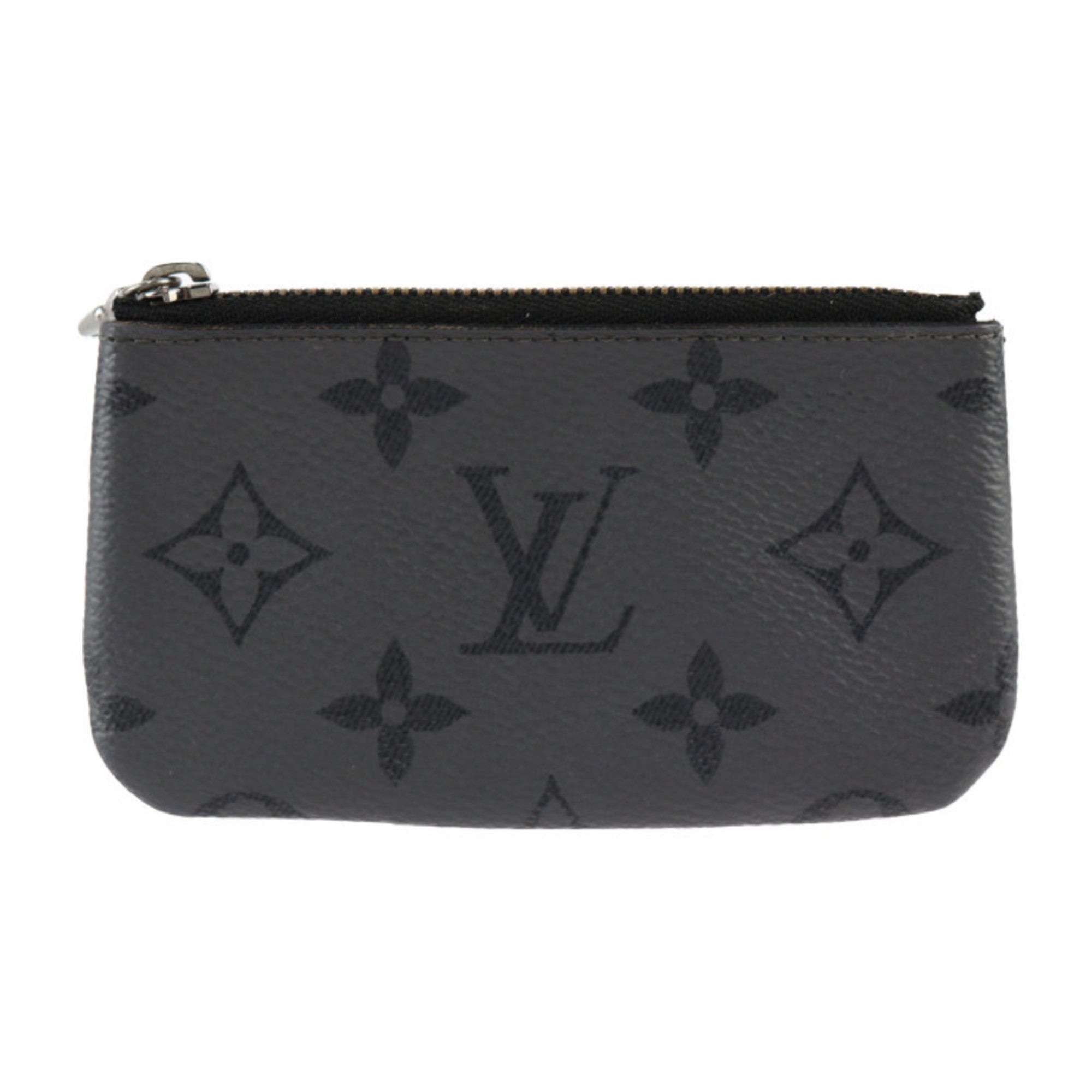Louis Vuitton Black Gray Pvc Leather Coin Purse/Coin Case (Pre-Owned)