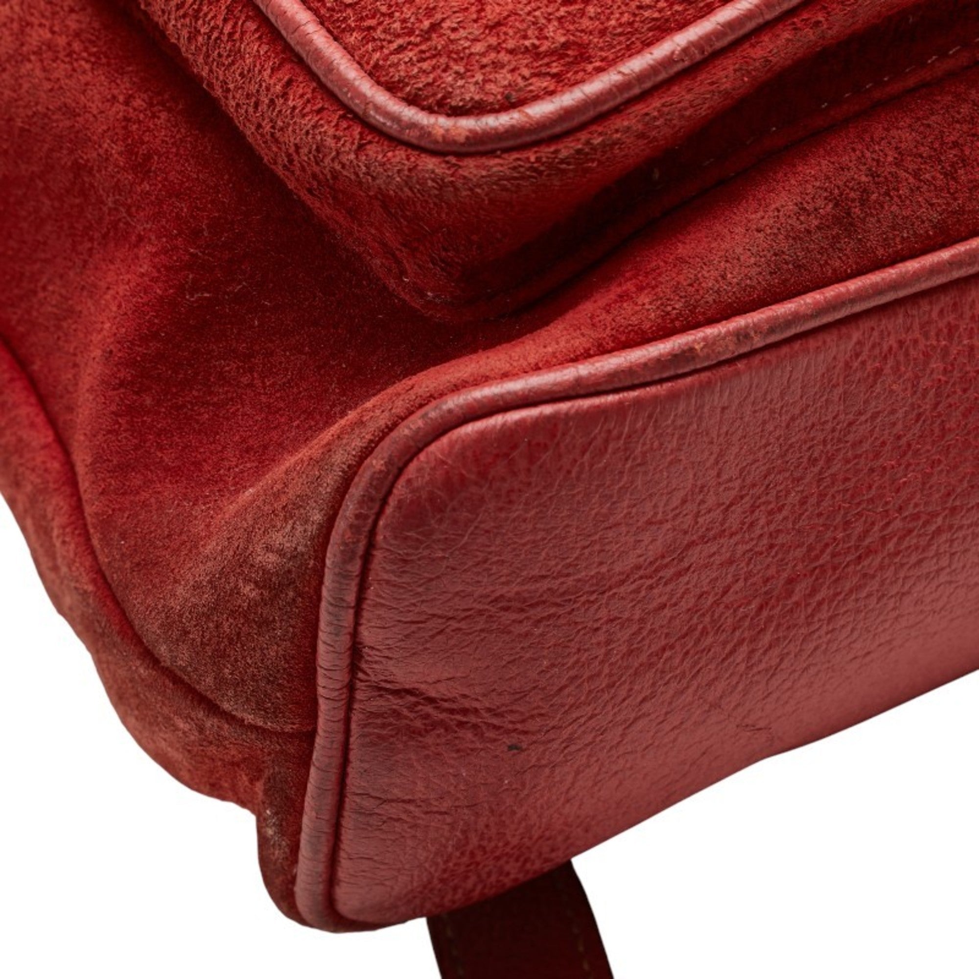Gucci Red Brown Bamboo Leather Backpack (Pre-Owned)