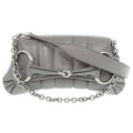 Gucci Gray Leather Shoulder Bag (Pre-Owned)