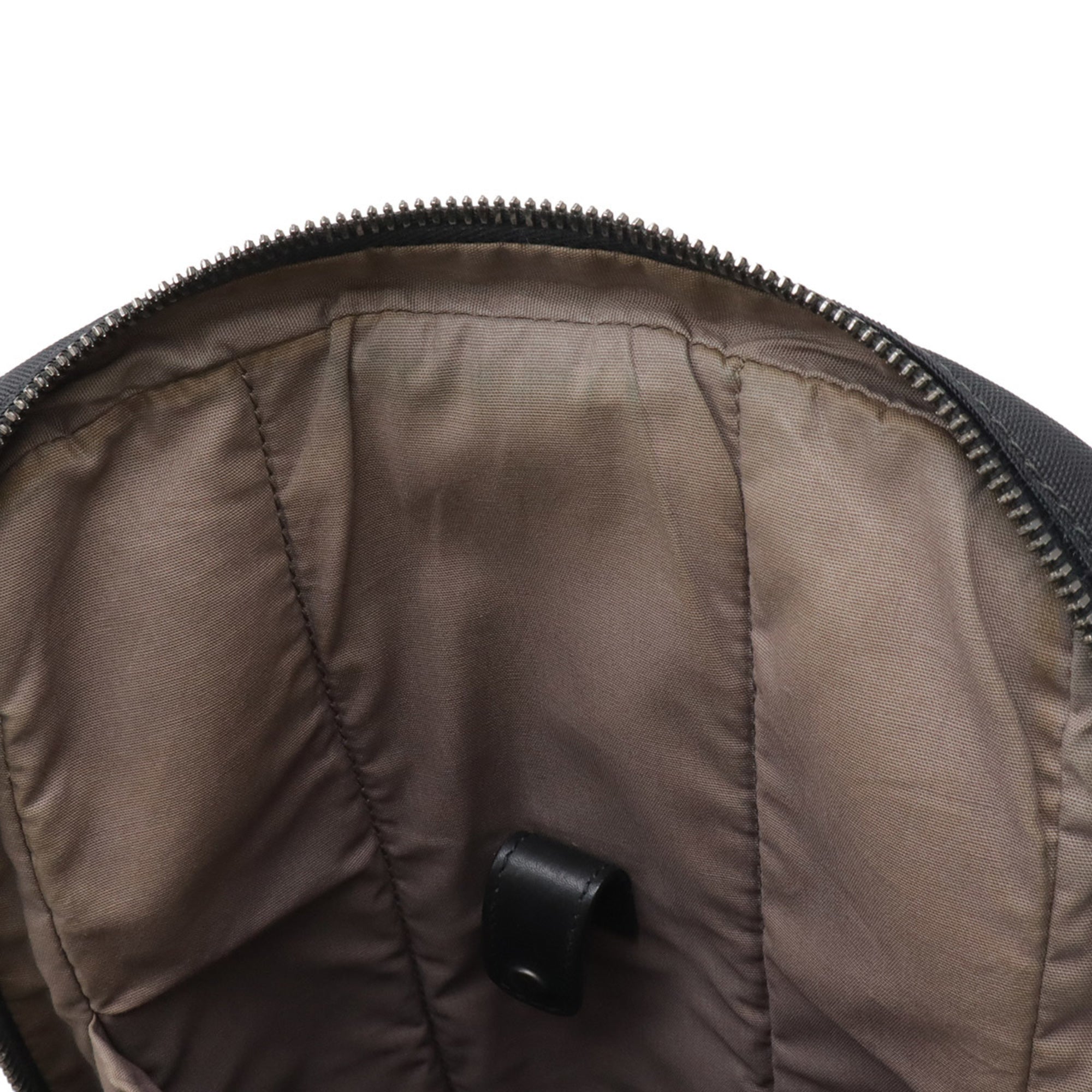 Bottega Veneta Black Nylon Canvas Leather Shoulder Bag Sling Bag (Pre-Owned)