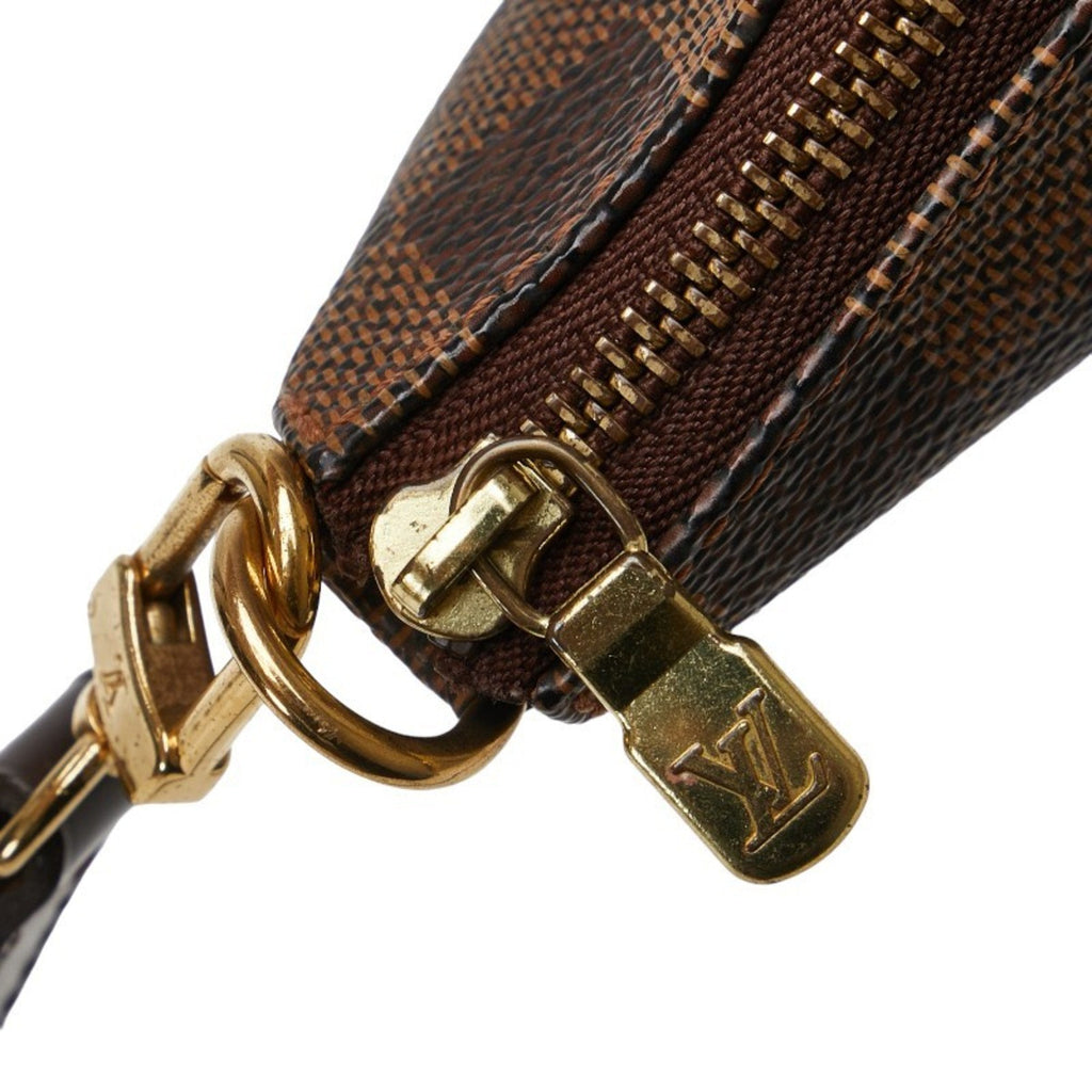 Louis Vuitton Brown Pvc Leather Handbag Pochette Pouch (Pre-Owned)