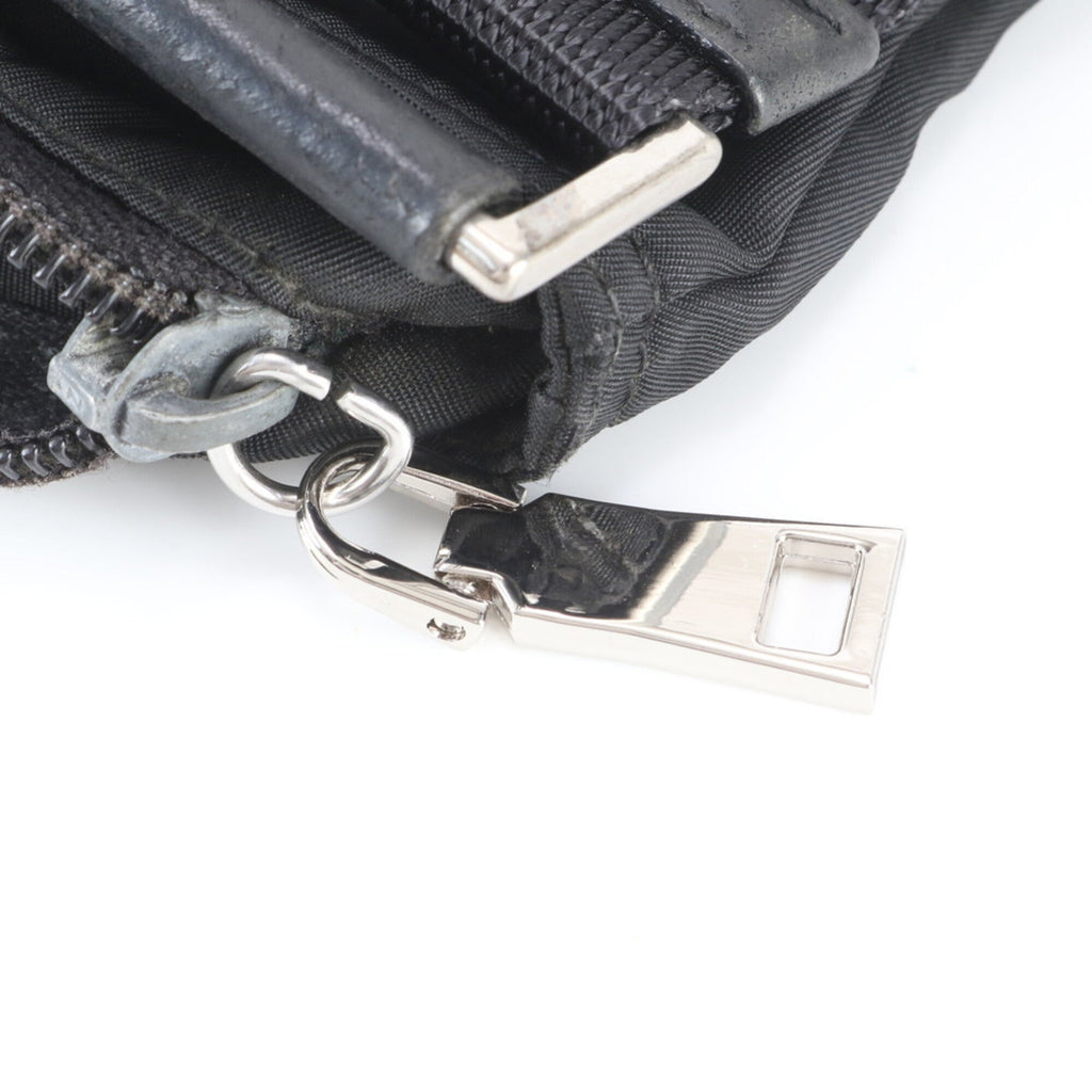Prada Black Nylon Leather Shoulder Bag (Pre-Owned)