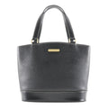 Burberry Black Leather Handbag Tote Bag (Pre-Owned)