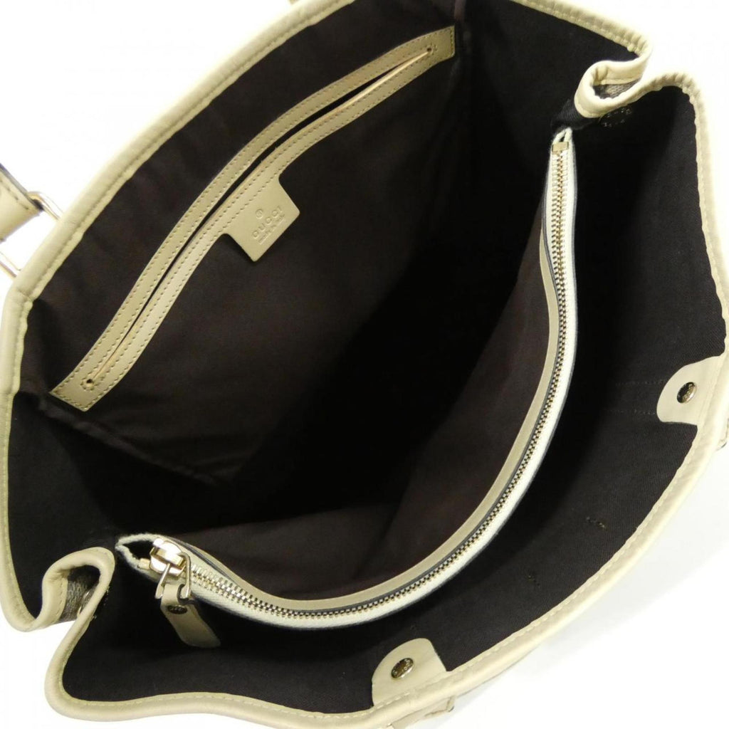 Gucci Beige Ivory Gg Plus Handbag (Pre-Owned)