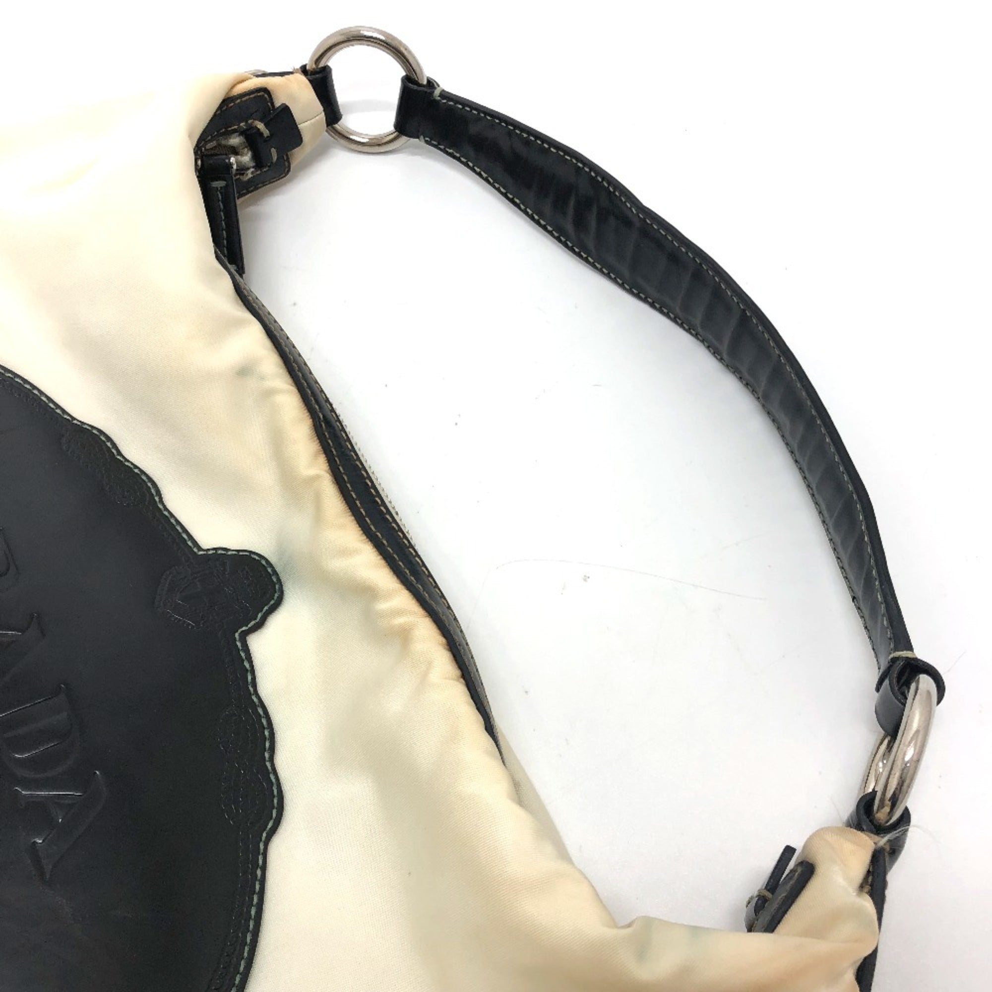 Prada White Cloth Shoulder Bag (Pre-Owned)