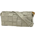 Bottega Veneta White Leather Shoulder Bag (Pre-Owned)