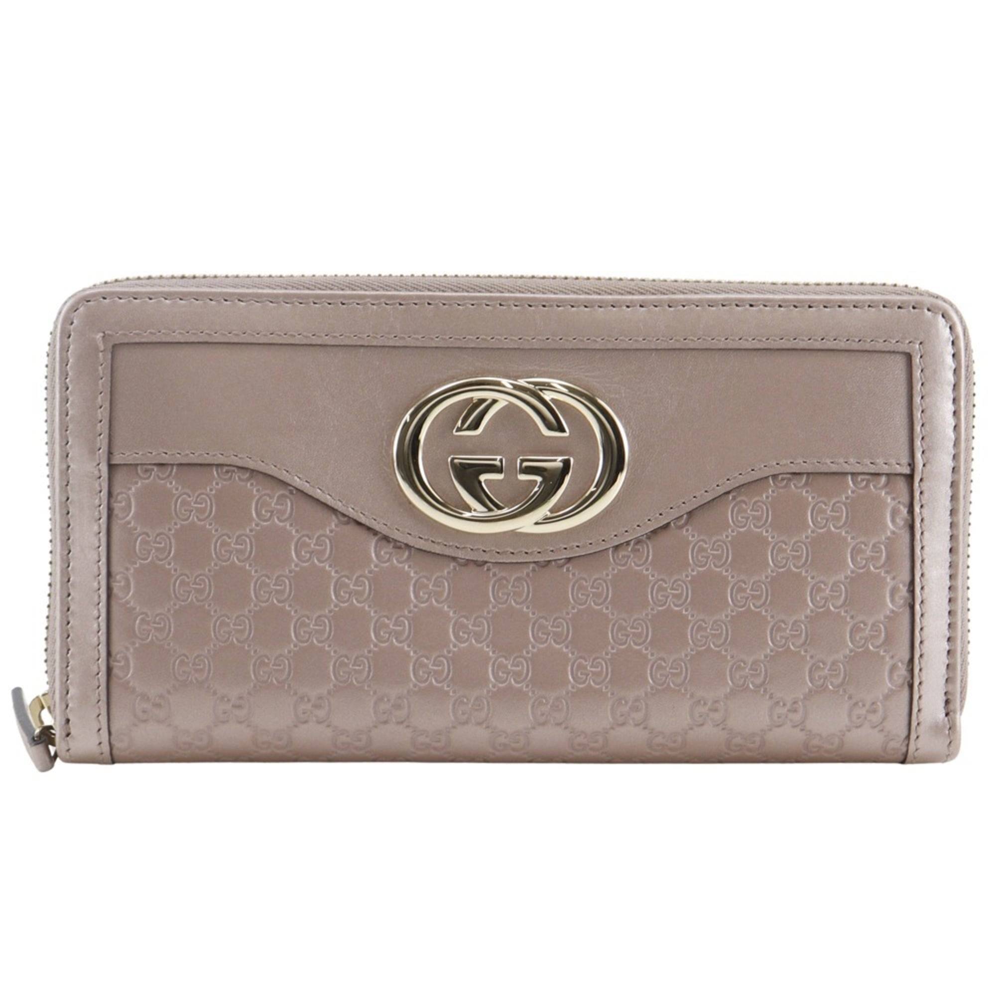 Gucci Pink Gg Leather Long Wallet (Bi-Fold) (Pre-Owned)