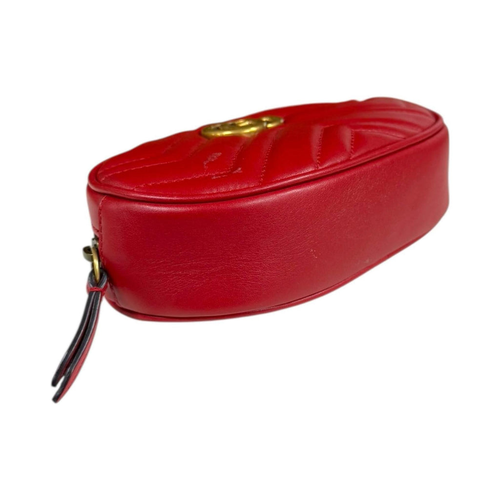 Gucci Red Color Leather Fanny Pack (Pre-Owned)
