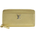 Louis Vuitton Gold Leather Long Wallet (Bi-Fold) (Pre-Owned)