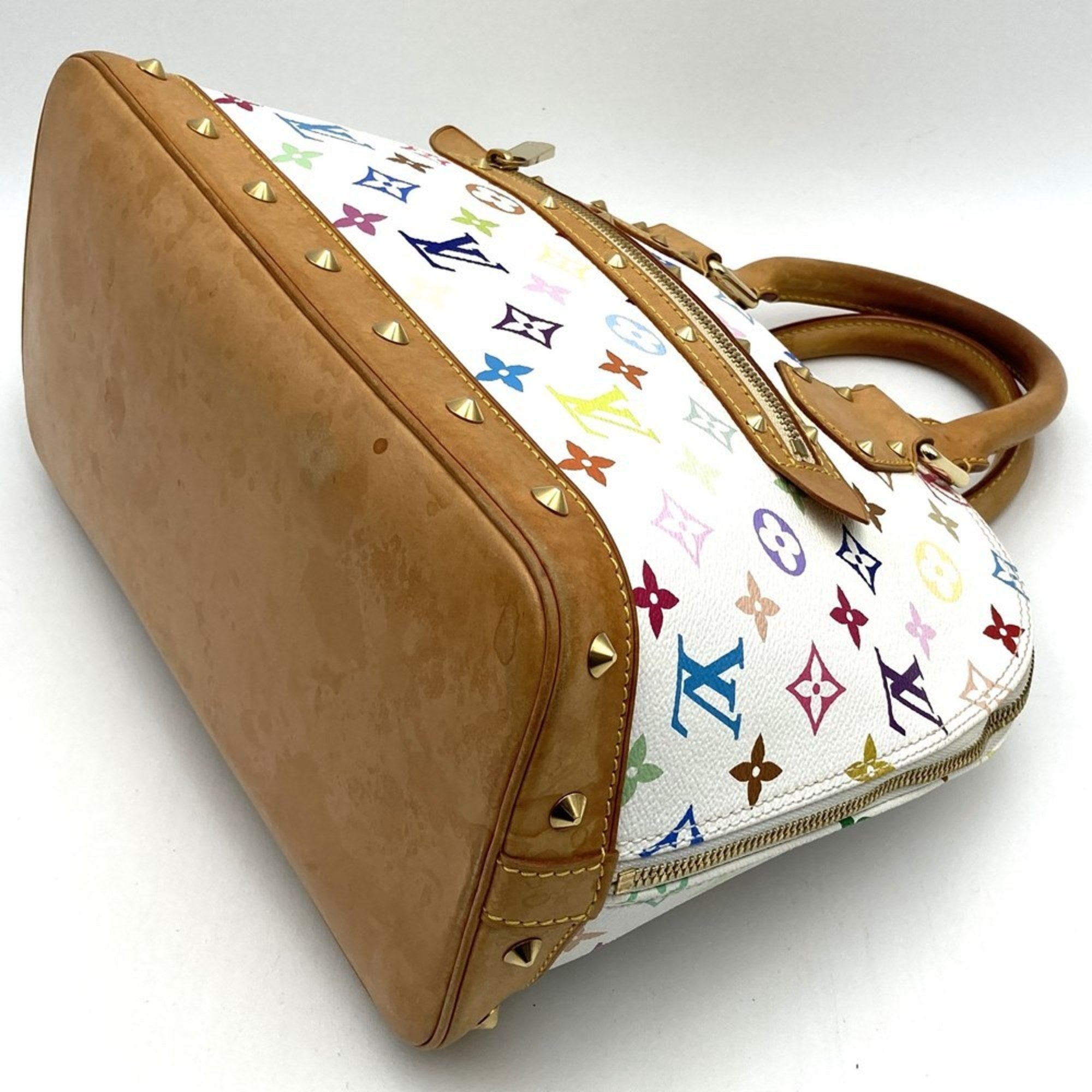 Louis Vuitton White Monogram Multicolore Handbag (Pre-Owned)