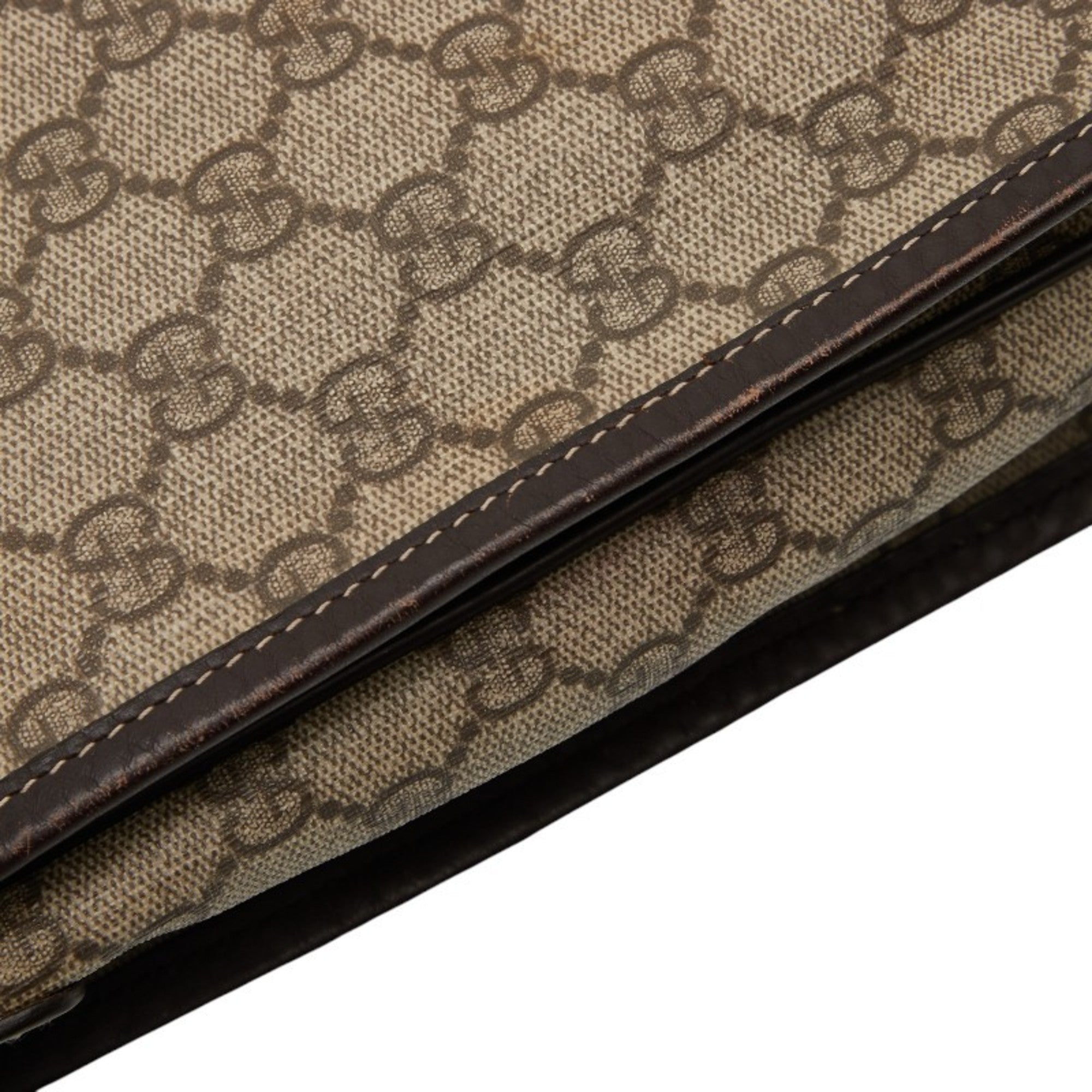 Gucci Beige Multi-Color Pvc Leather Shoulder Bag (Pre-Owned)