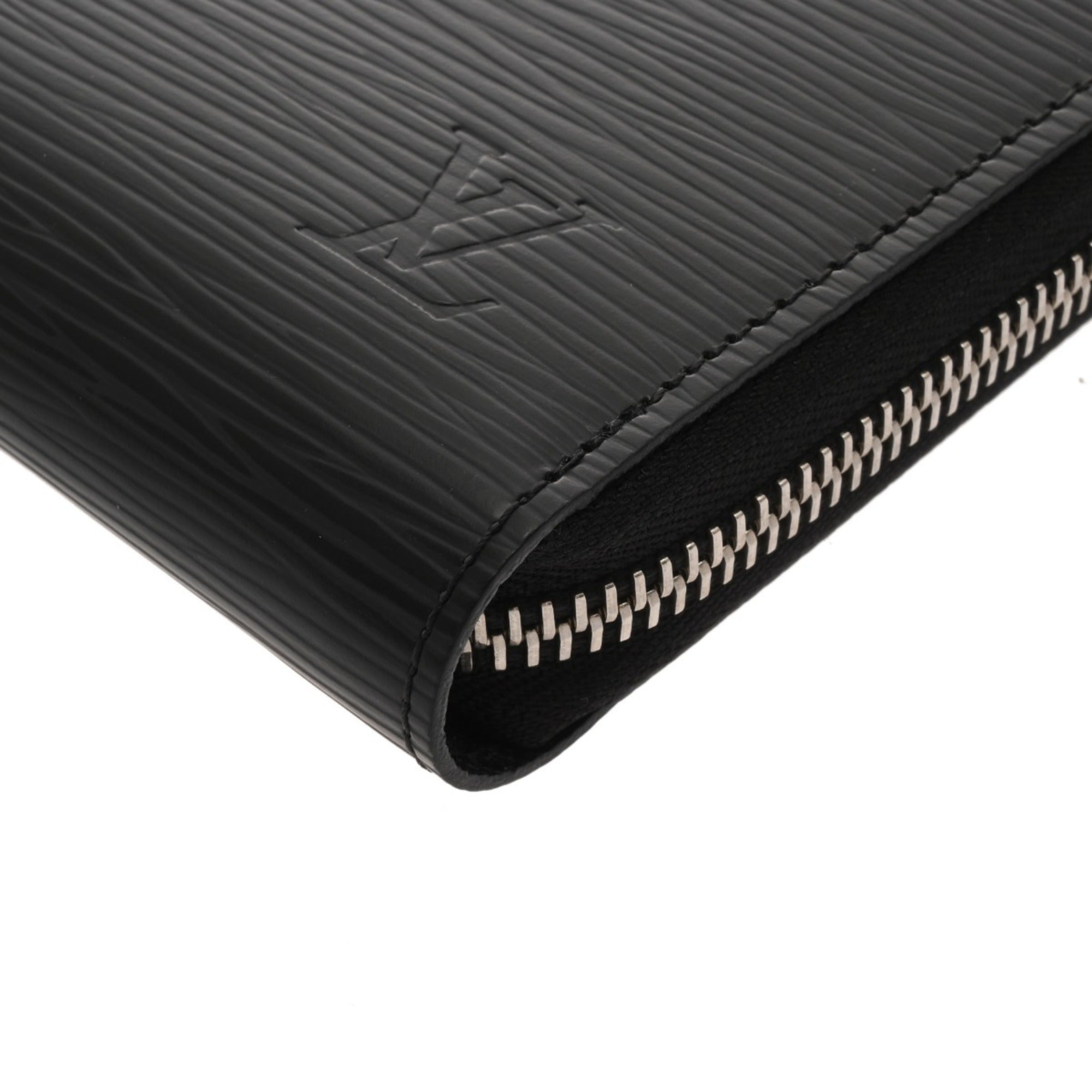 Louis Vuitton Noir Leather Long Wallet (Bi-Fold) (Pre-Owned)