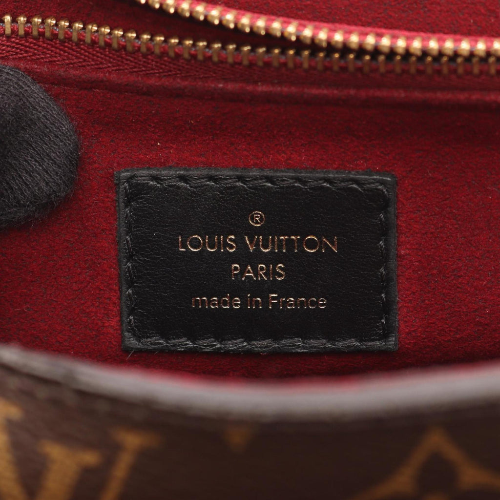 Louis Vuitton Black Brown Coated Canvas Leather Shoulder Bag (Pre-Owned)