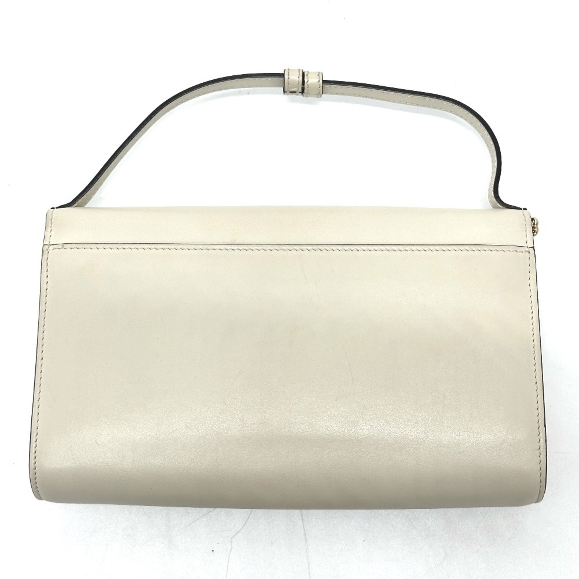 Gucci Off-White Leather Shoulder Bag (Pre-Owned)