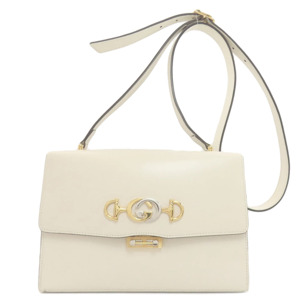 Gucci White Leather Shoulder Bag (Pre-Owned)