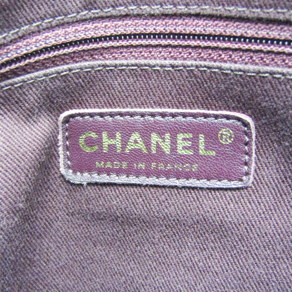 Chanel Matelasse Black Navy Grained Calfskin Tote Bag (Pre-Owned)
