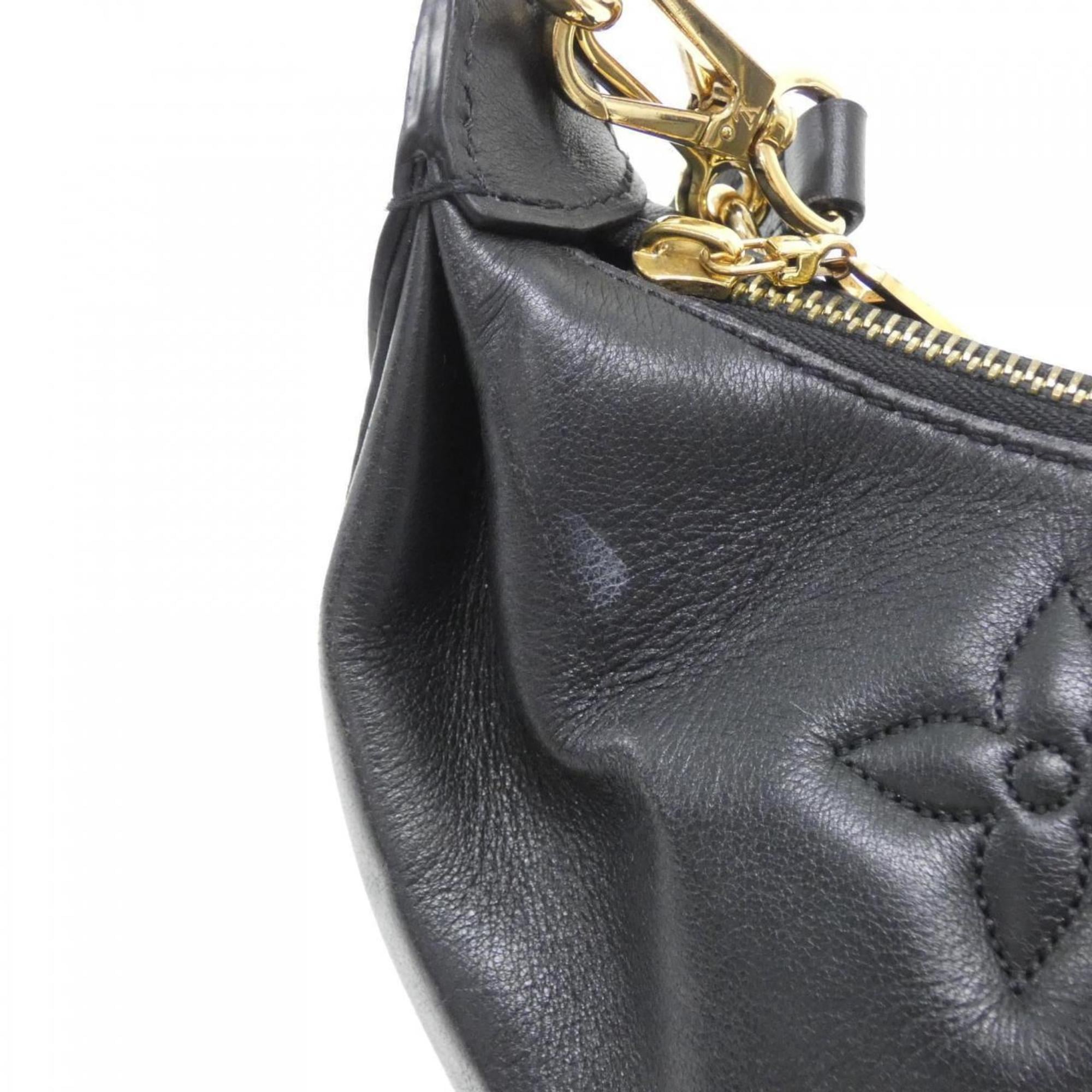 Louis Vuitton Black Leather Shoulder Bag (Pre-Owned)